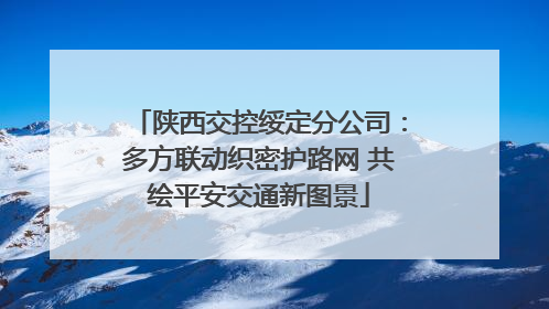 陕西交控绥定分公司：多方联动织密护路网 共绘平安交通新图景