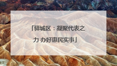 驿城区：凝聚代表之力 办好惠民实事