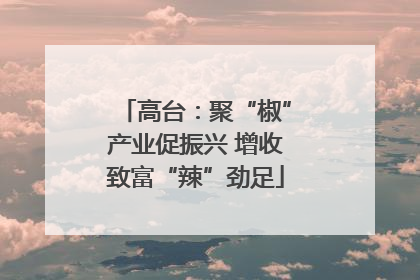 高台：聚“椒”产业促振兴 增收致富“辣”劲足
