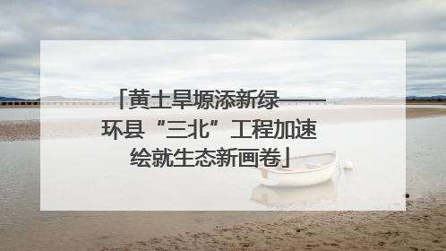黄土旱塬添新绿——环县“三北”工程加速绘就生态新画卷