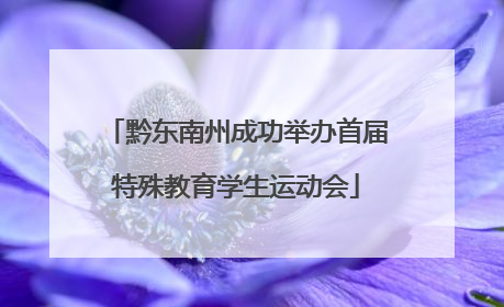 黔东南州成功举办首届特殊教育学生运动会