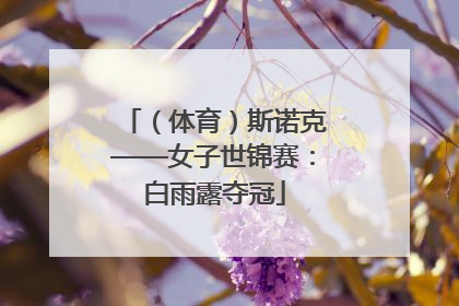 （体育）斯诺克——女子世锦赛：白雨露夺冠