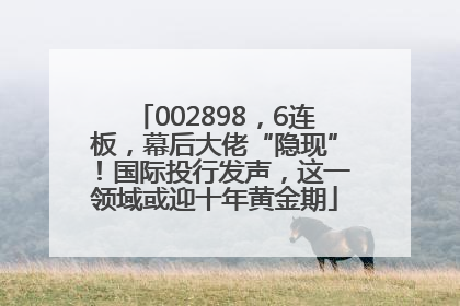 002898，6连板，幕后大佬“隐现”！国际投行发声，这一领域或迎十年黄金期