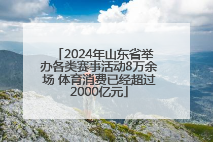 2024年山东省举办各类赛事活动8万余场 体育消费已经超过2000亿元