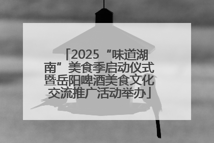 2025“味道湖南”美食季启动仪式暨岳阳啤酒美食文化交流推广活动举办