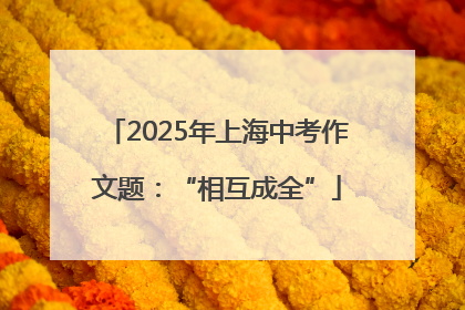2025年上海中考作文题:“相互成全”
