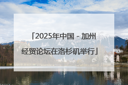 2025年中国－加州经贸论坛在洛杉矶举行