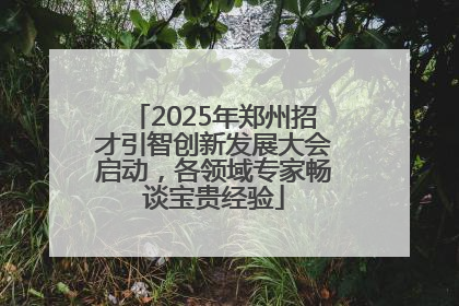 2025年郑州招才引智创新发展大会启动，各领域专家畅谈宝贵经验