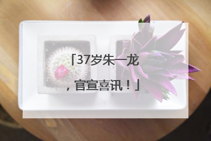 37岁朱一龙，官宣喜讯！