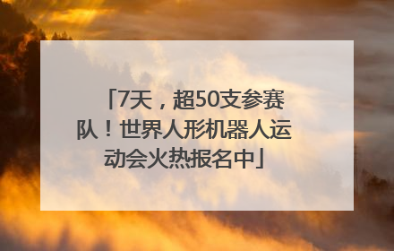 7天，超50支参赛队！世界人形机器人运动会火热报名中
