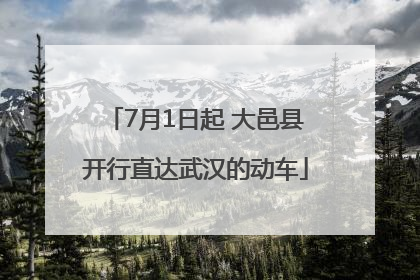 7月1日起 大邑县开行直达武汉的动车