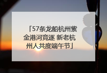 57条龙船杭州紫金港河竞逐 新老杭州人共度端午节